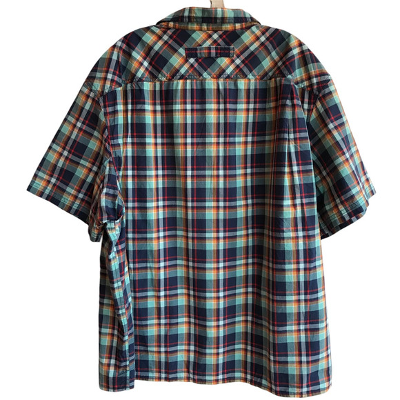Duluth Mens Colorful Untucked Plaid Short Sleeve Button Up Shirt size XXL - Picture 2 of 5
